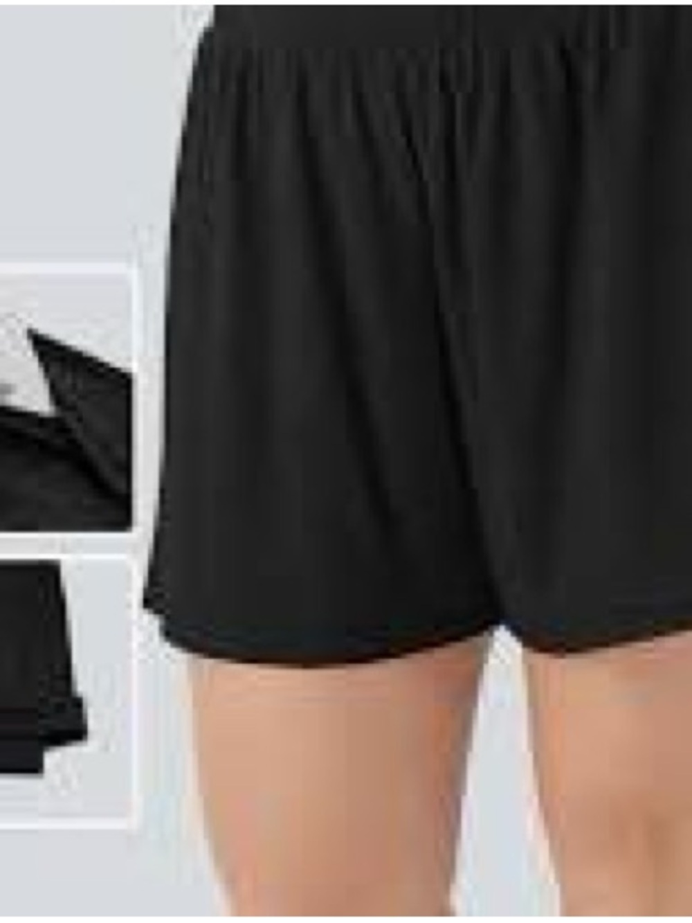HALARA Black High waisted double shorts